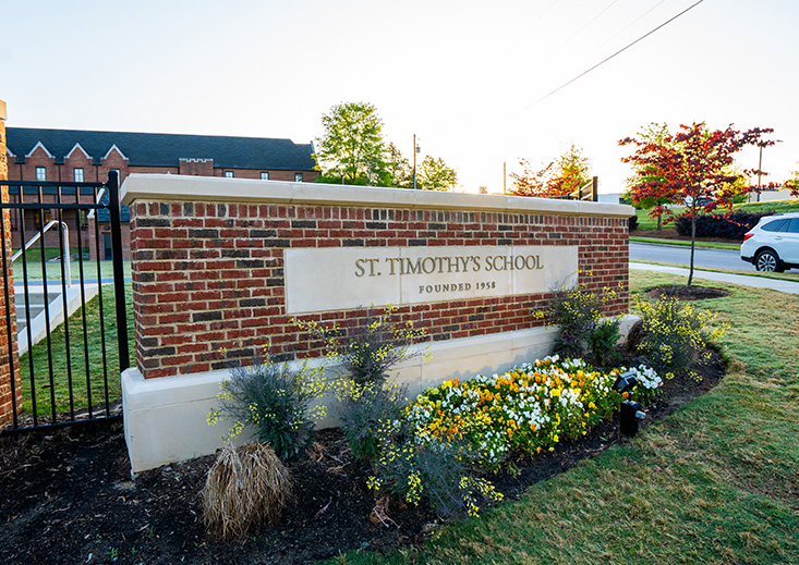 St. Timothy's entrance sign