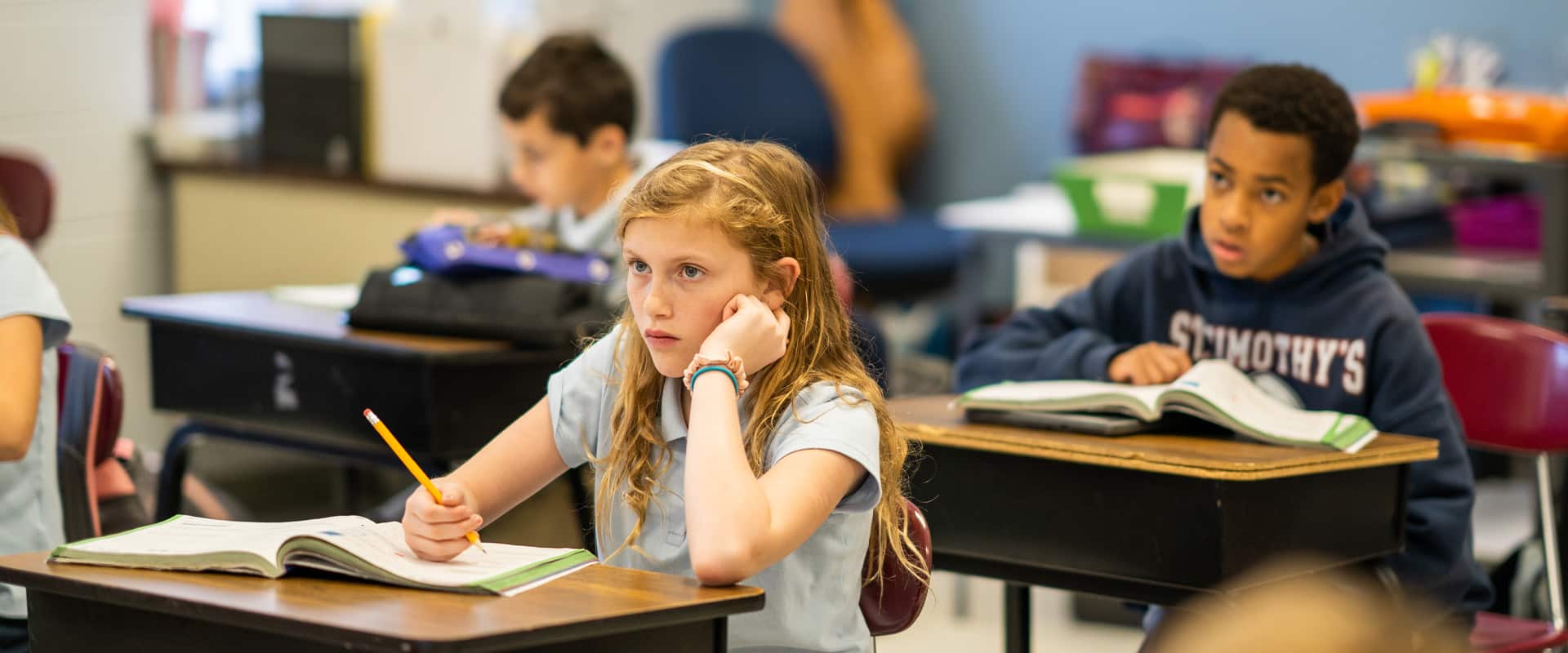 St. Timothy's students in the classroom