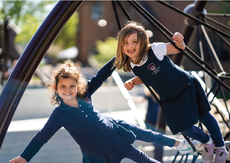 St. Timothy's students on playground