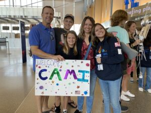 St. Timothy's family welcoming exchange student Cami