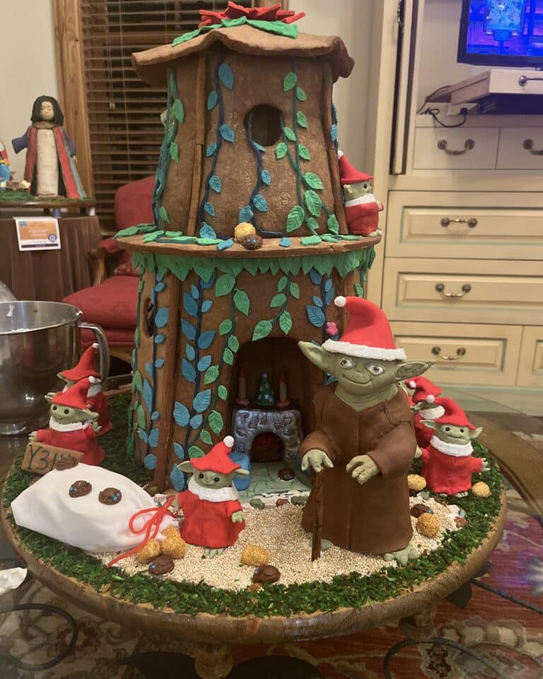 Yoda-themed ginger bread house