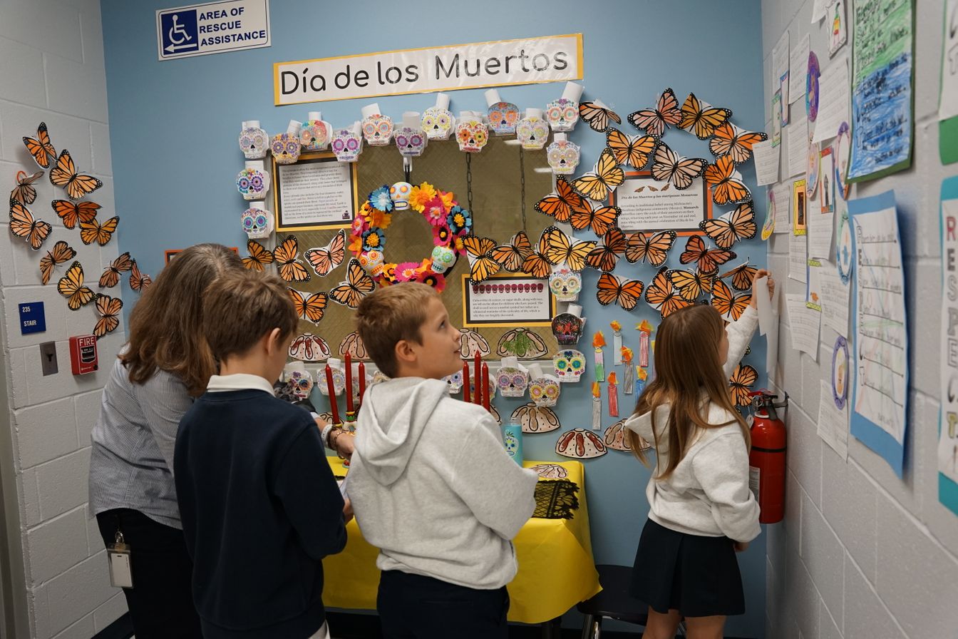 St. Timothy's School third graders learn Spanish.