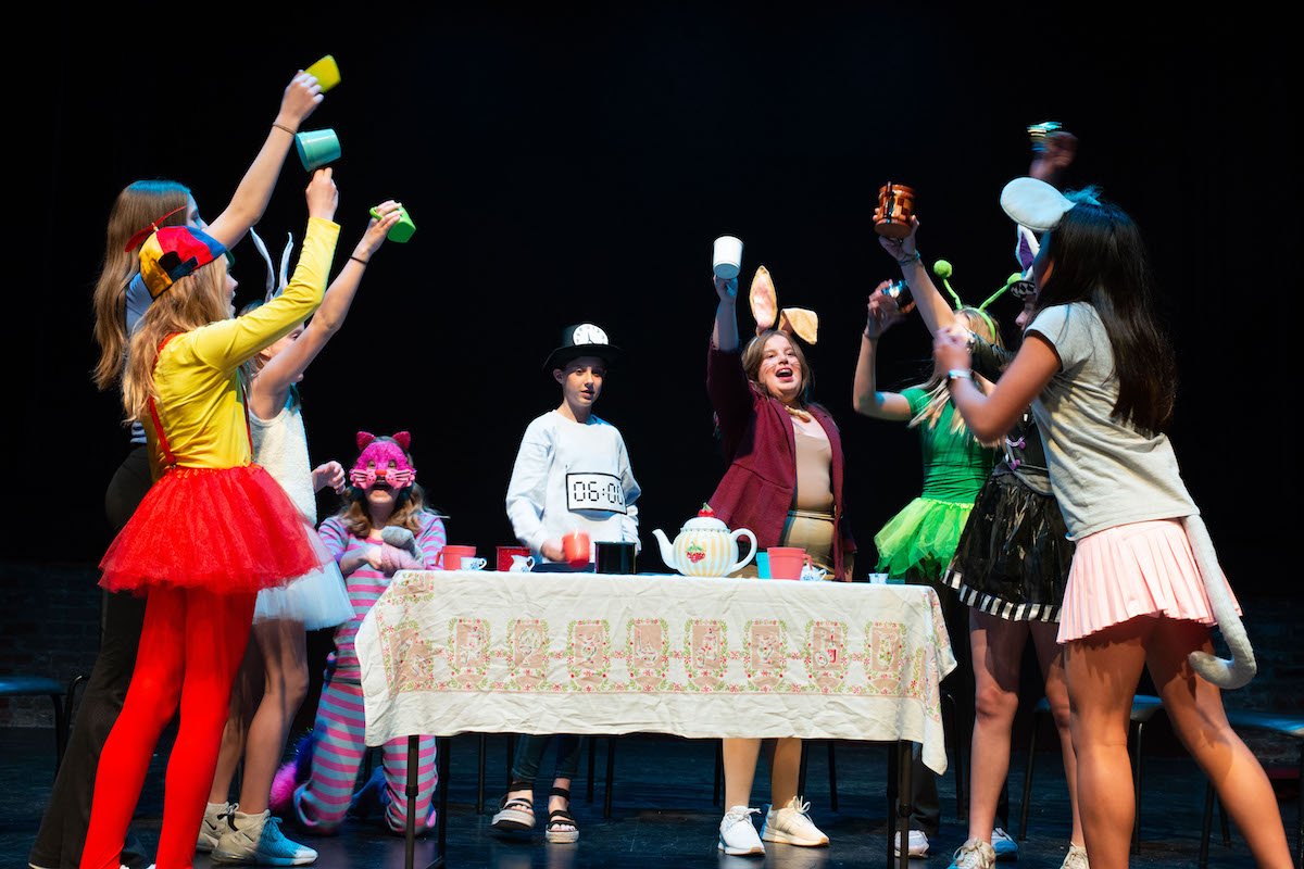 Students during our May 2023 performance of Alice in Wonderland